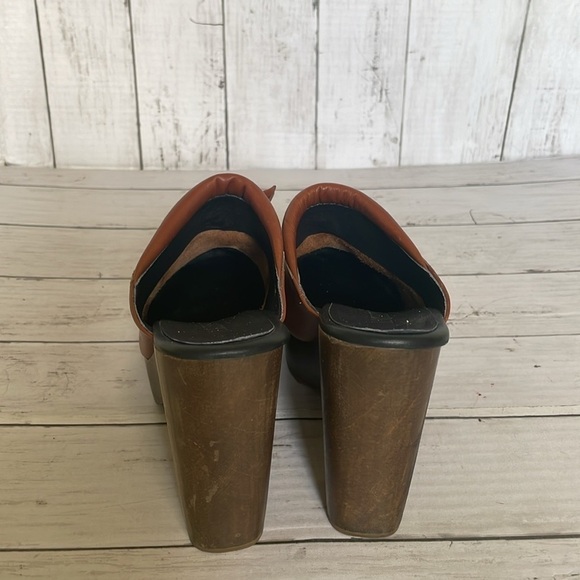 Rachel Comey Whiskey Leather Bow Platform Heeled Clogs - Picture 6 of 15